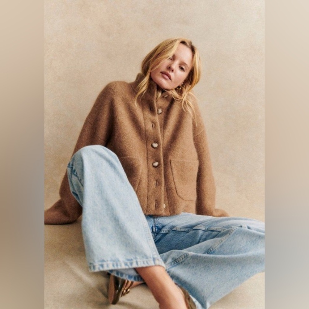 Sezane Thais Jacket in Camel- Size S